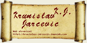 Krunislav Jarčević vizit kartica
